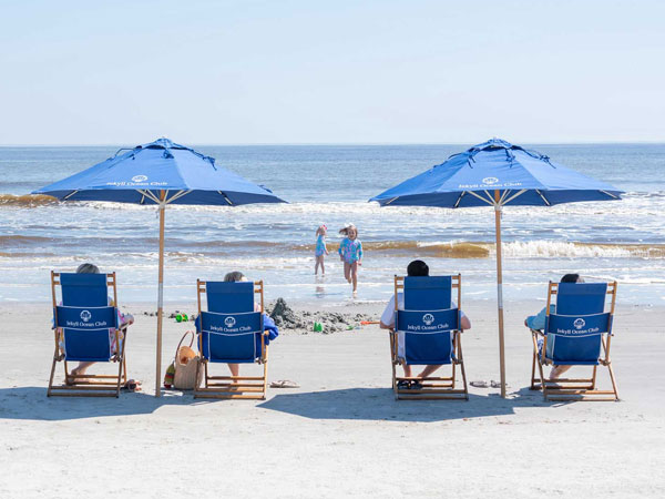 Lounging On The Beach.